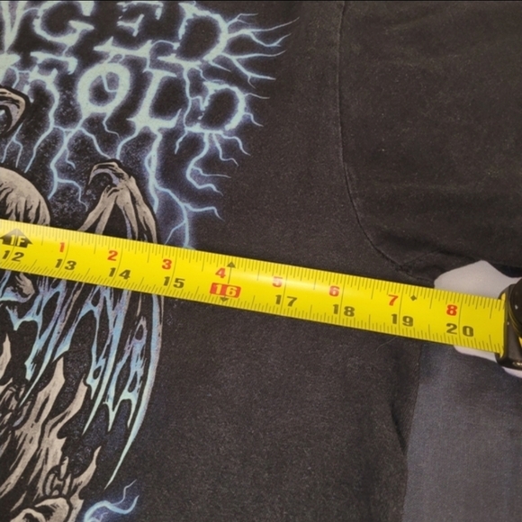 Two Avenged Sevenfold Pin Holes Bundle Tour T-shirts, Blue Large + Black XL - Picture 8 of 8